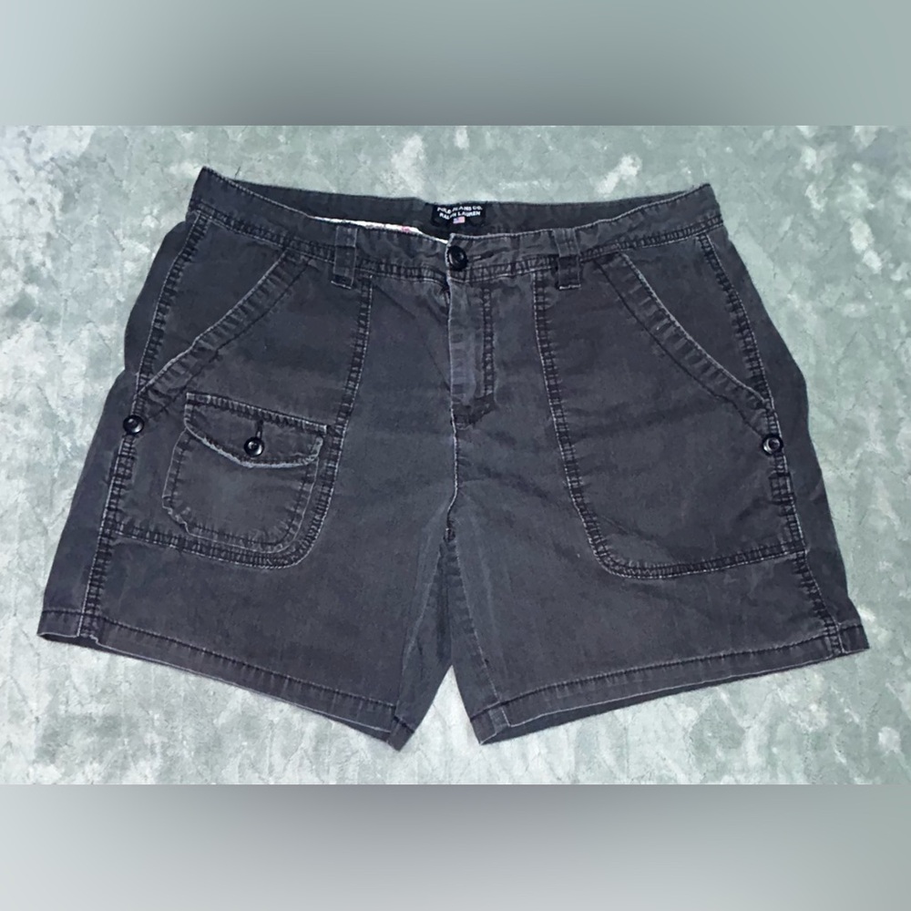 Vintage Polo Jeans Co Cargo Shorts Women’s Size 14 Black